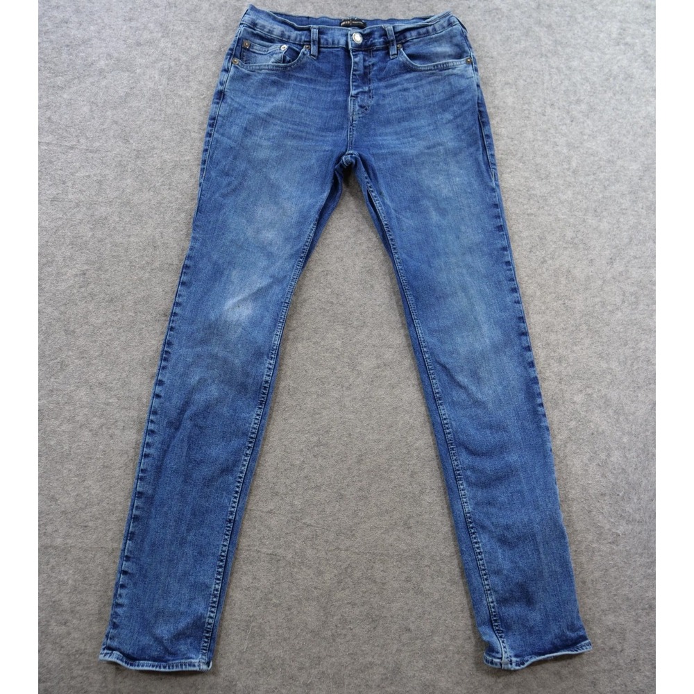 True Religion Jeans Mens 36 Blue Rocco Relaxed Skinny Stretch Medium Wash Denim